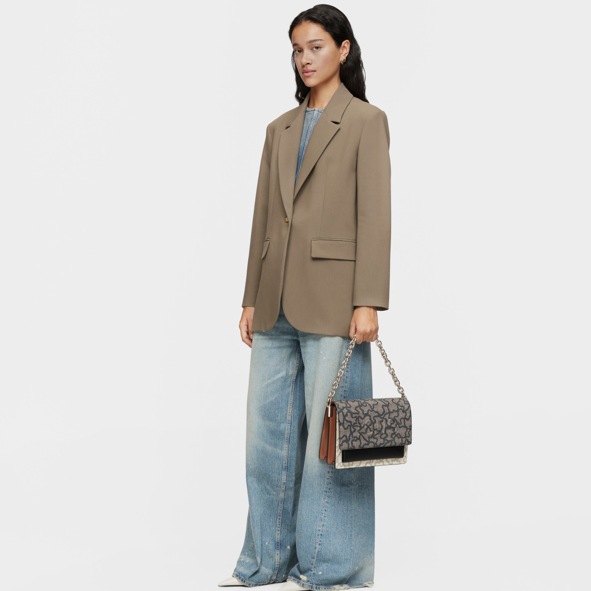 Medium black and beige Audree Chain Crossbody bag Kaos Icon