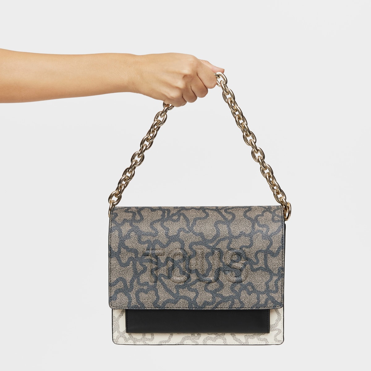 Medium black and beige Audree Chain Crossbody bag Kaos Icon