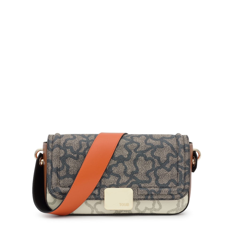 Medium beige and black Crossbody bag Kaos Icon