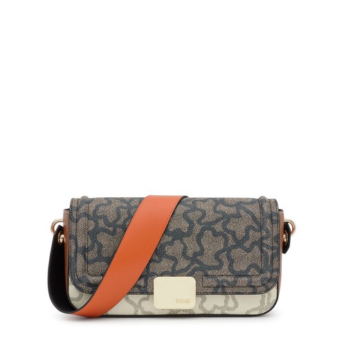 Medium beige and black Crossbody bag Kaos Icon