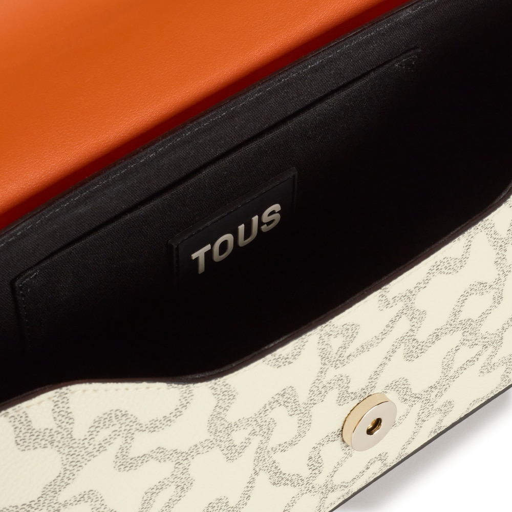 Medium beige and black Crossbody bag Kaos Icon