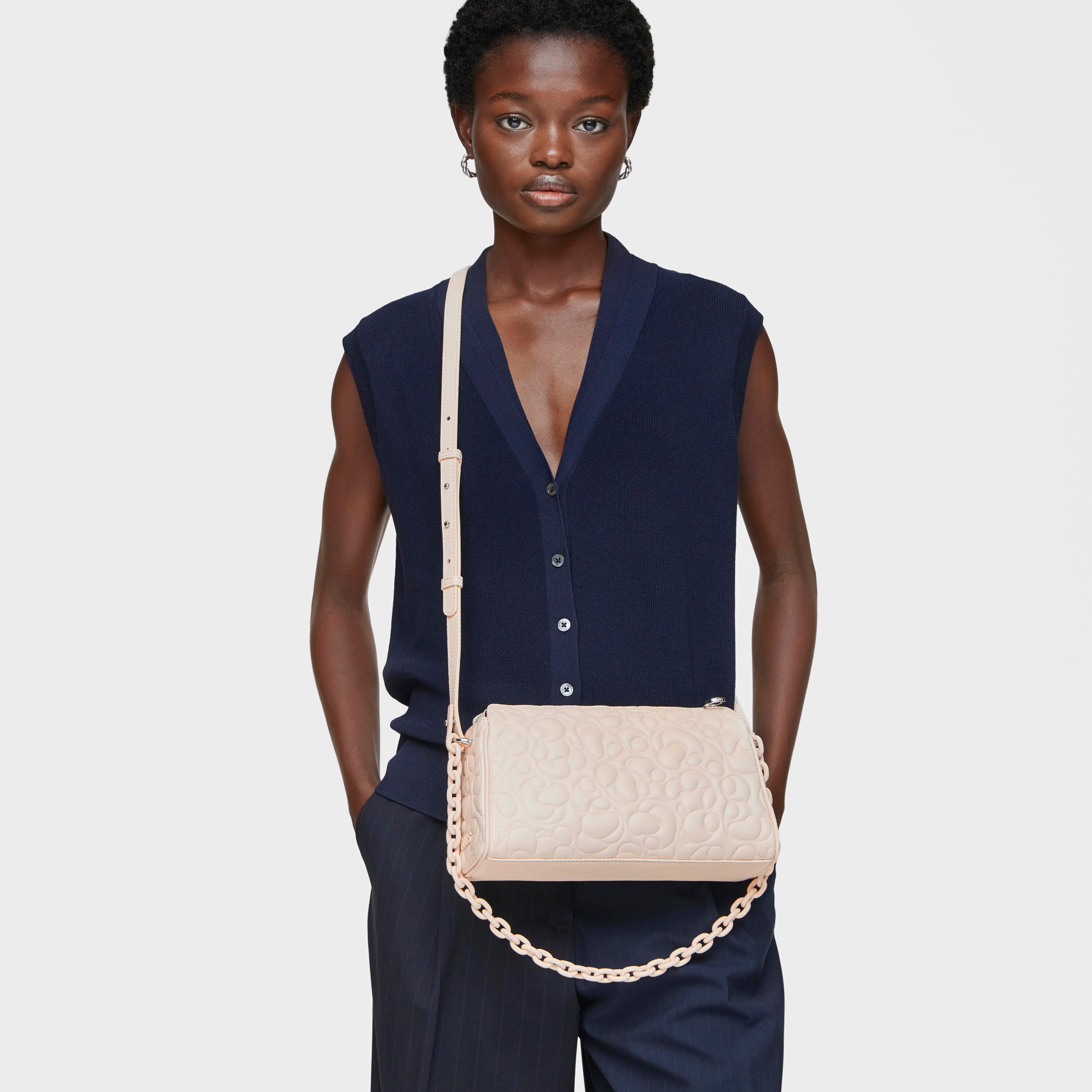 Large beige leather Crossbody bag TOUS Greta