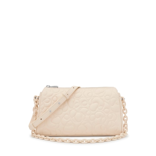 Bandolera grande de piel beige TOUS Greta