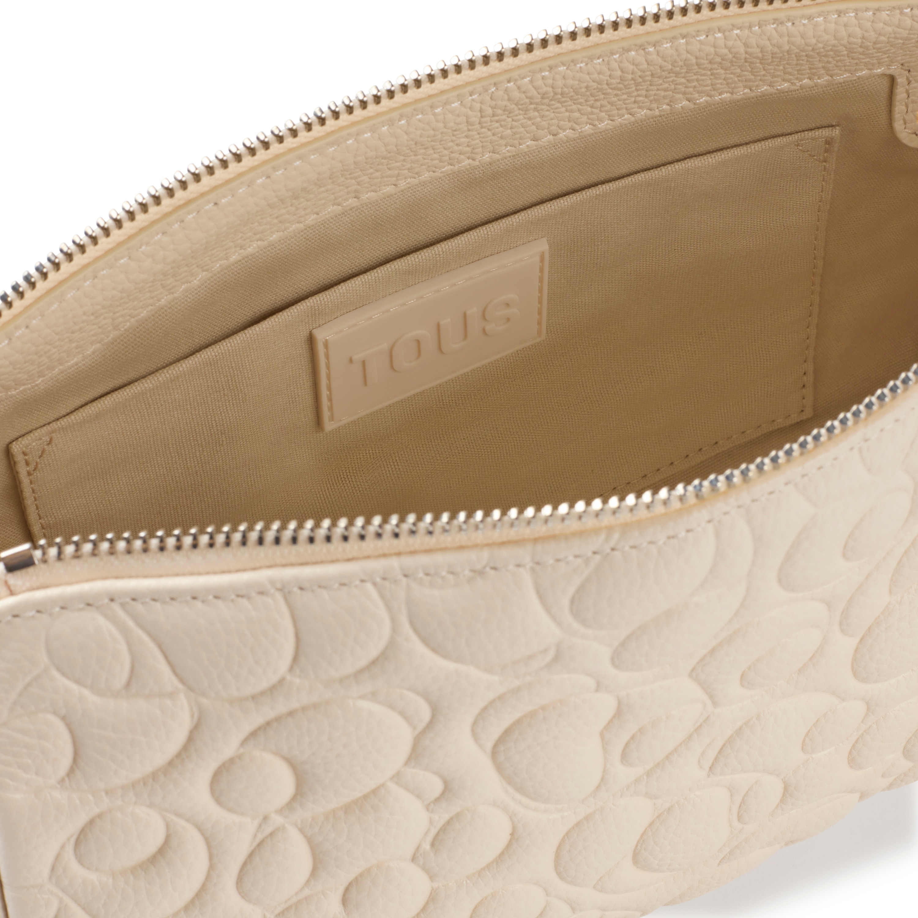 Large beige leather Crossbody bag TOUS Greta