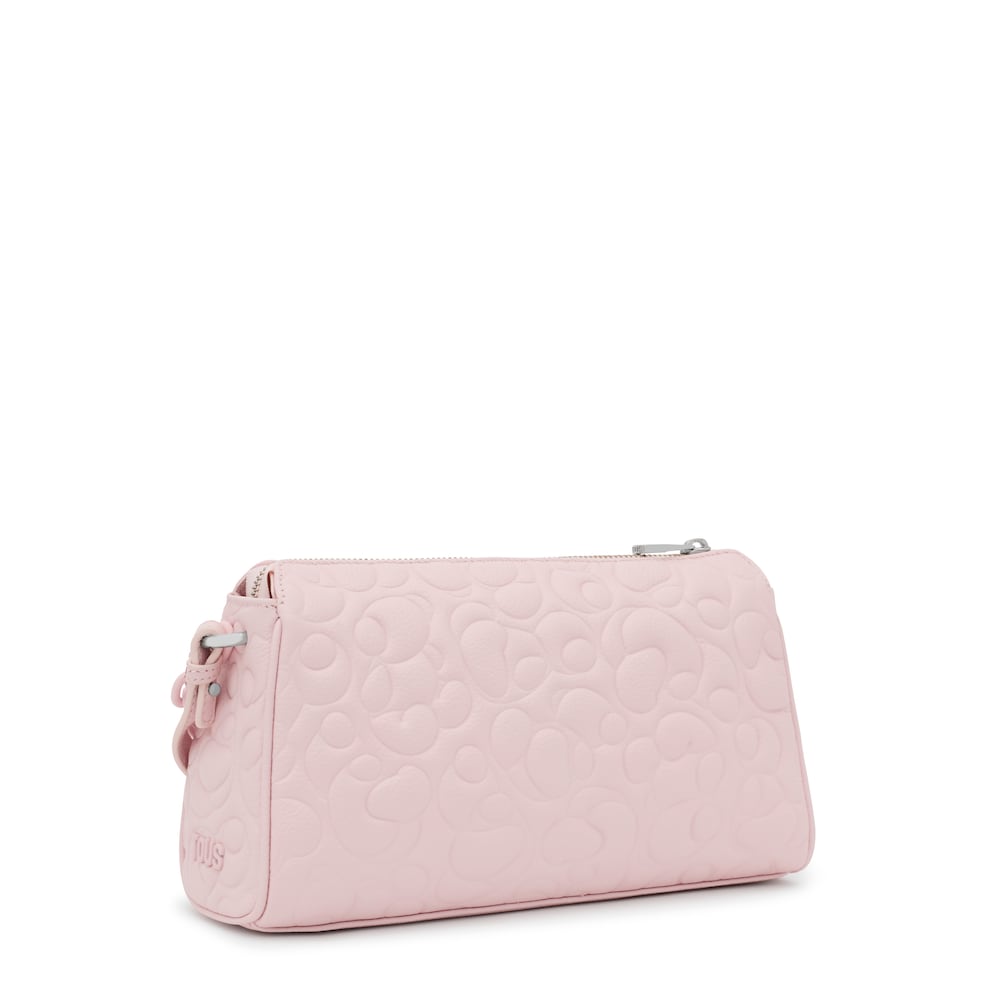 Large pale pink leather Crossbody bag TOUS Greta