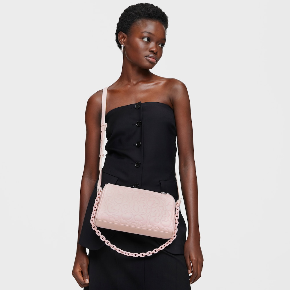 Large pale pink leather Crossbody bag TOUS Greta