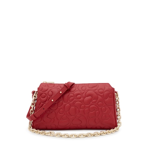 Bandolera grande de piel roja TOUS Greta