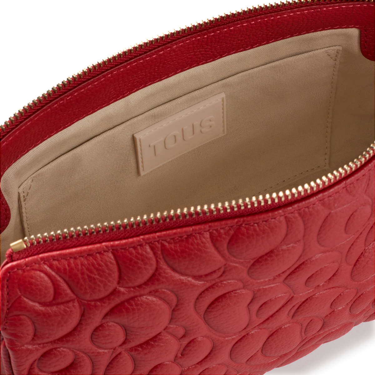 Large red leather Crossbody bag TOUS Greta