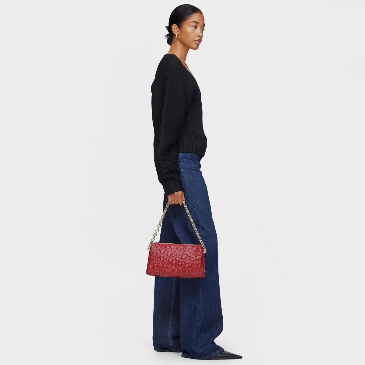 Large red leather Crossbody bag TOUS Greta