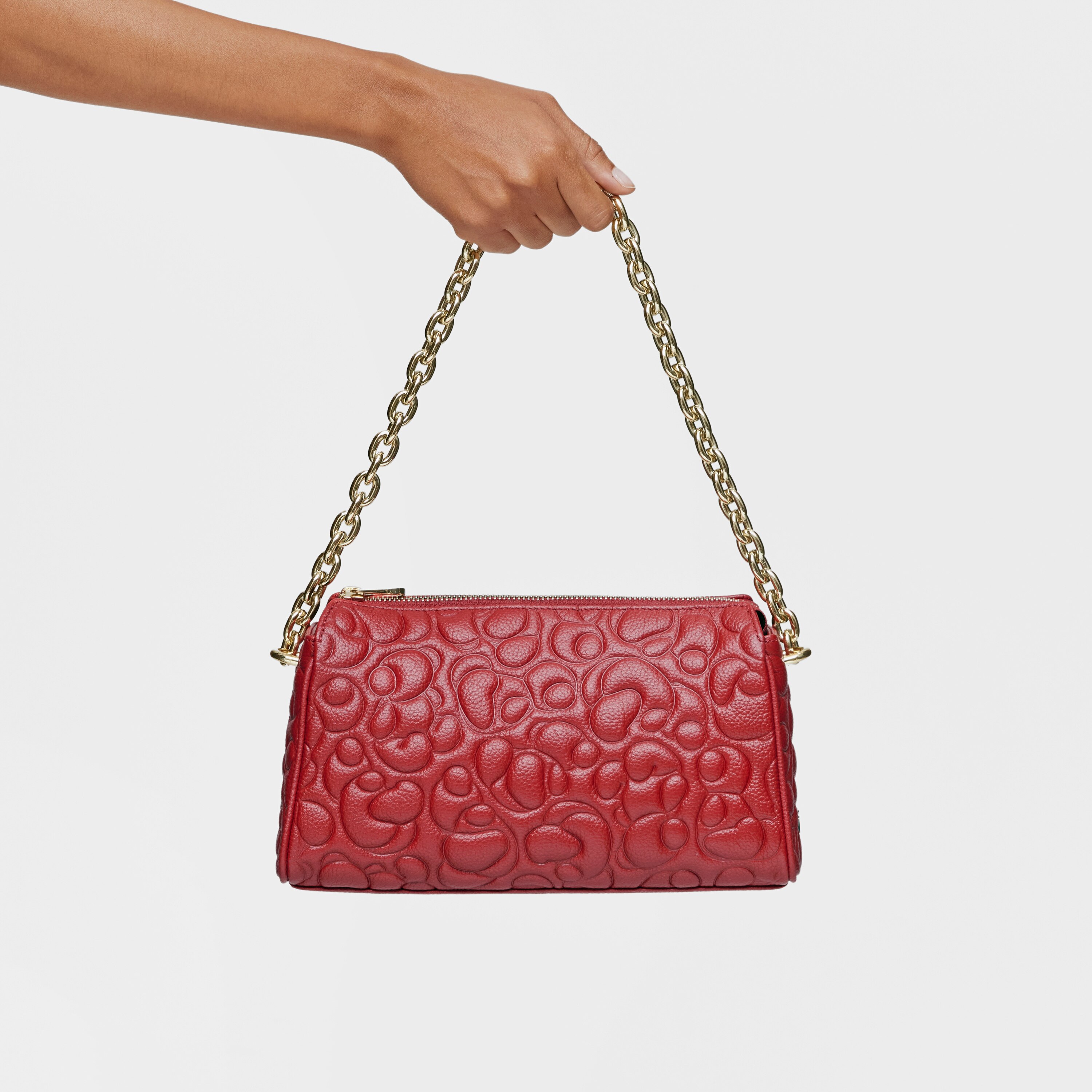 Large red leather Crossbody bag TOUS Greta