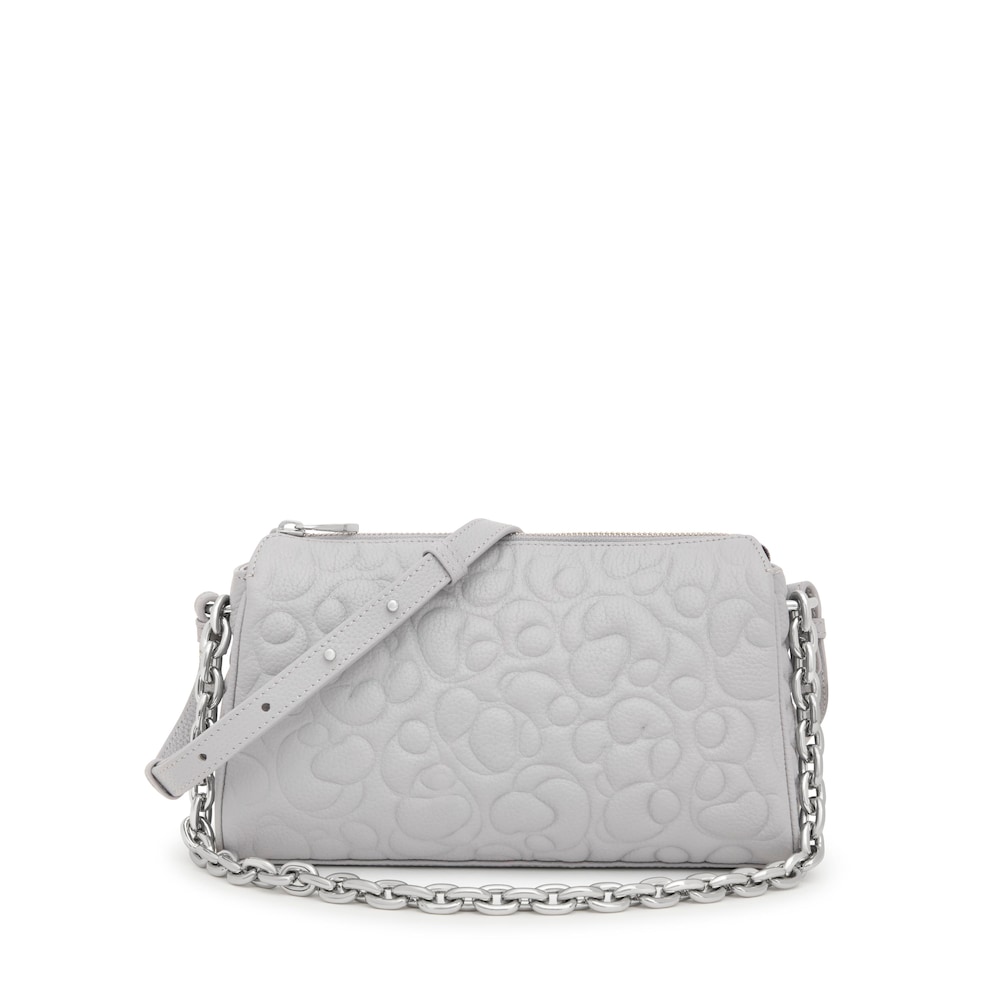 Bolso grande de piel gris TOUS Greta image number 0