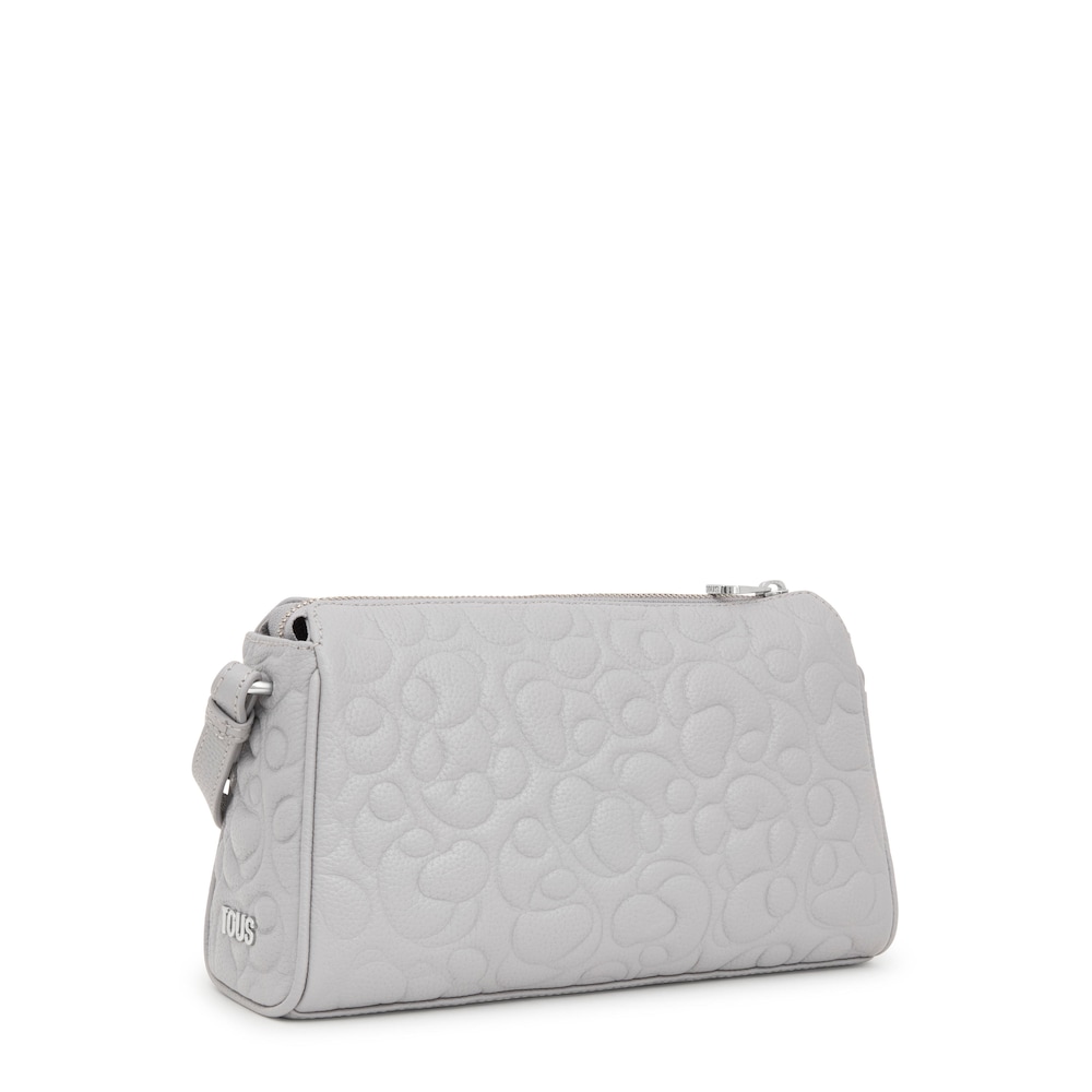 Bolso grande de piel gris TOUS Greta image number 1