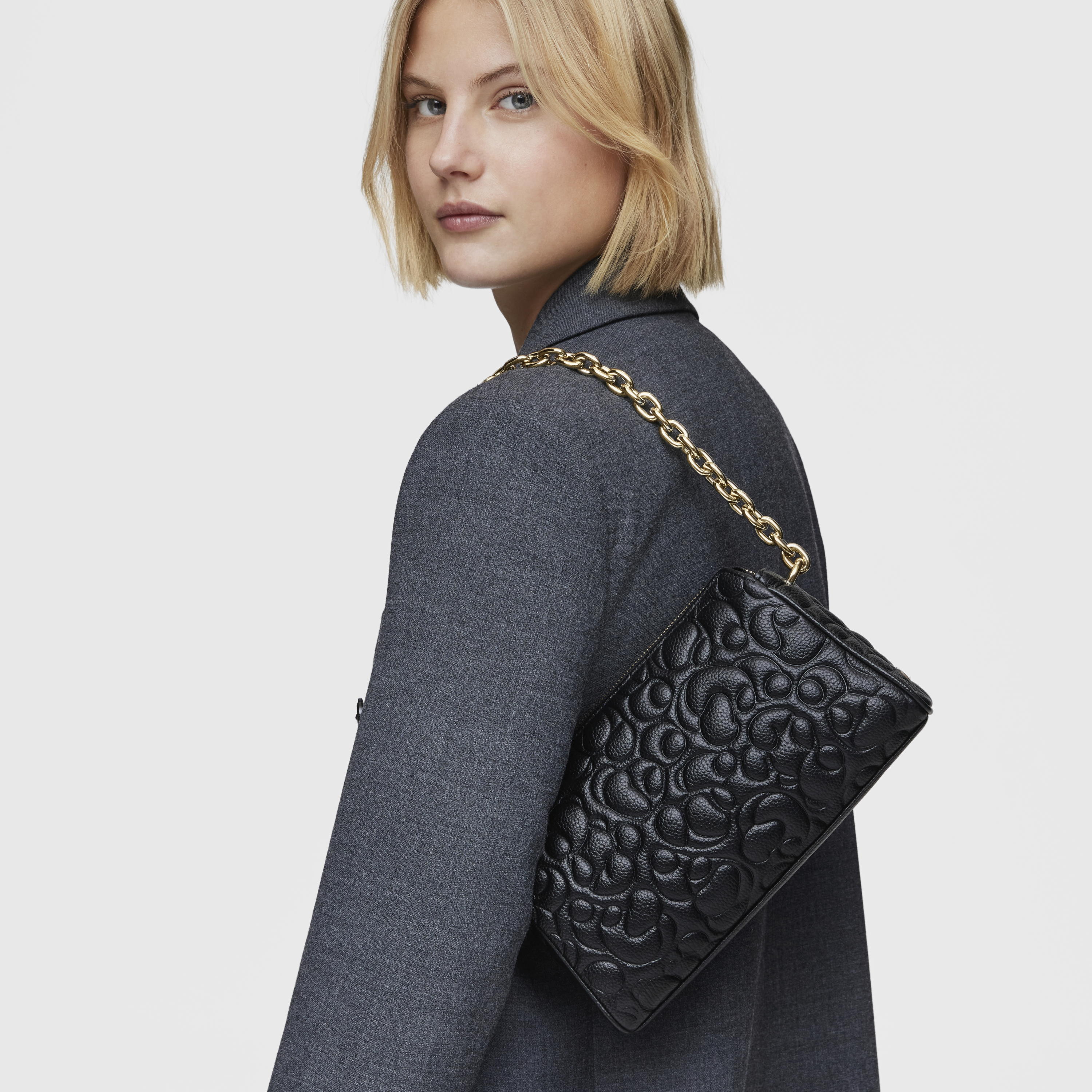 Large black leather Crossbody bag TOUS Greta