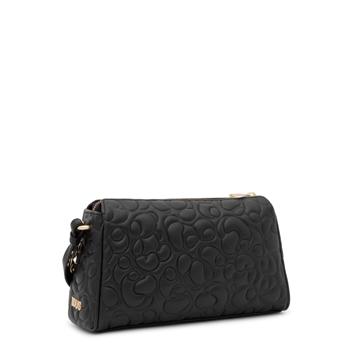 Large black leather Crossbody bag TOUS Greta