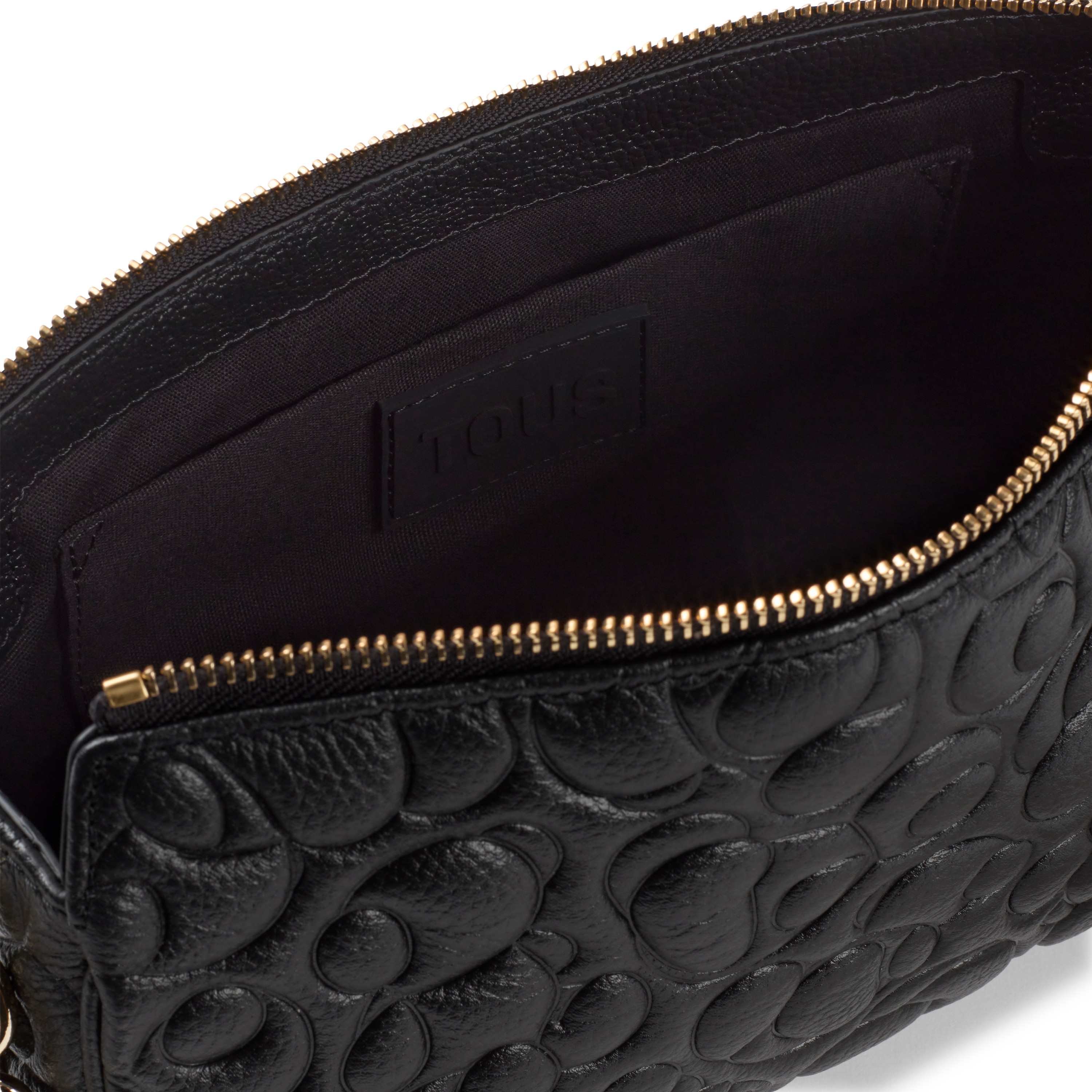 Large black leather Crossbody bag TOUS Greta