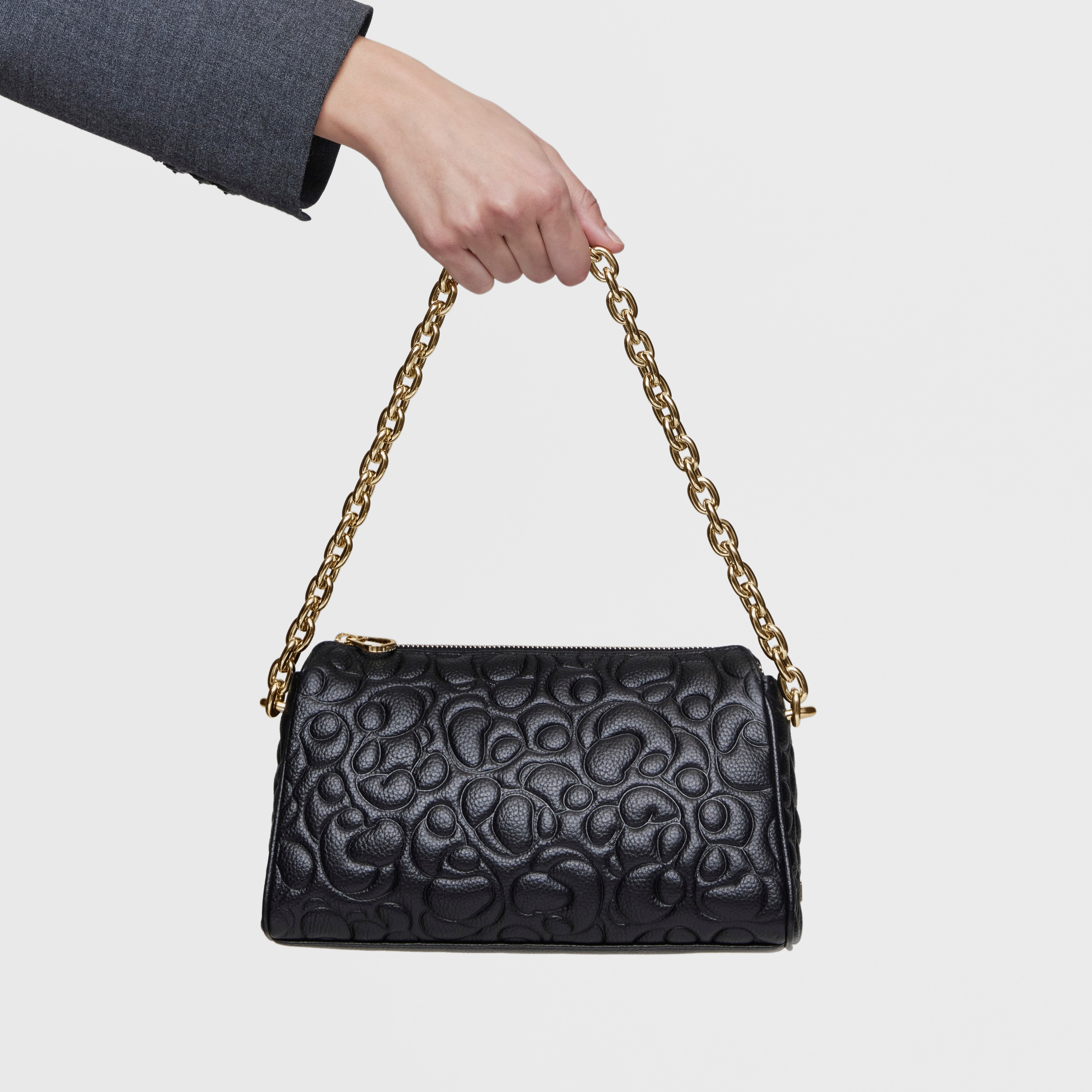 Large black leather Crossbody bag TOUS Greta