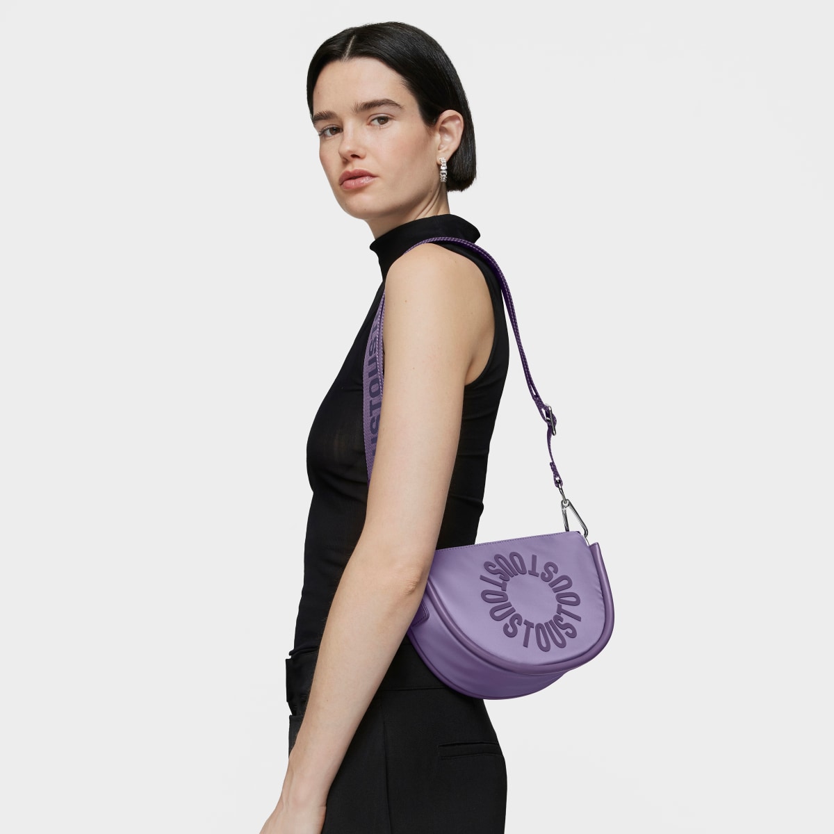 Medium dark-lilac-colored Crossbody bag TOUS Miranda Soft
