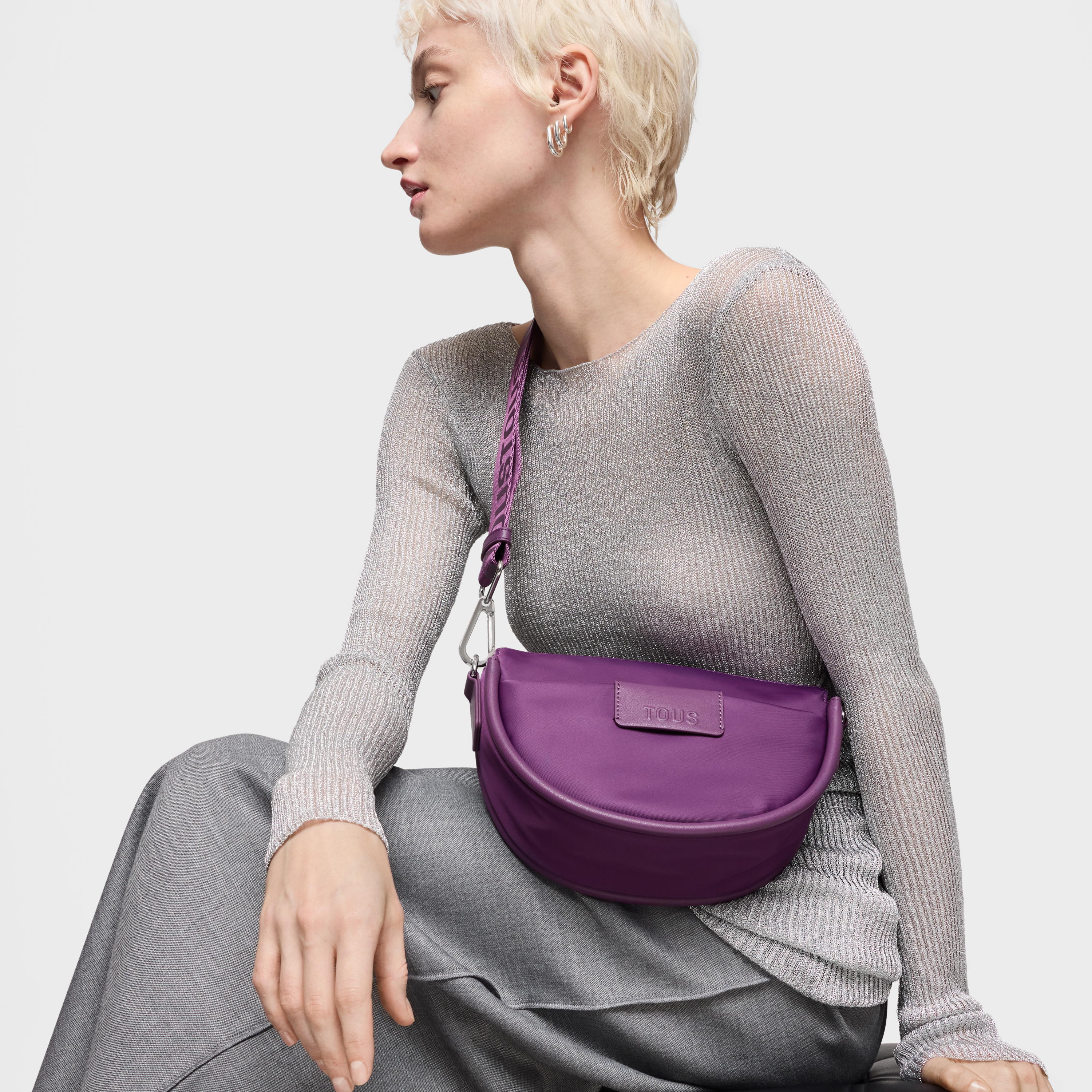 Medium purple Crossbody bag TOUS Miranda Soft New image number 5