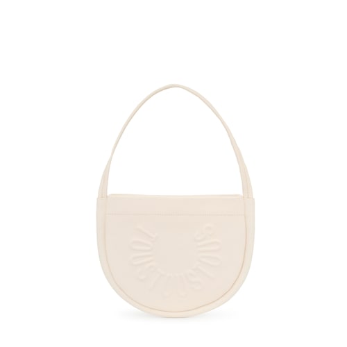 Bolso de hombro de piel beige TOUS Miranda