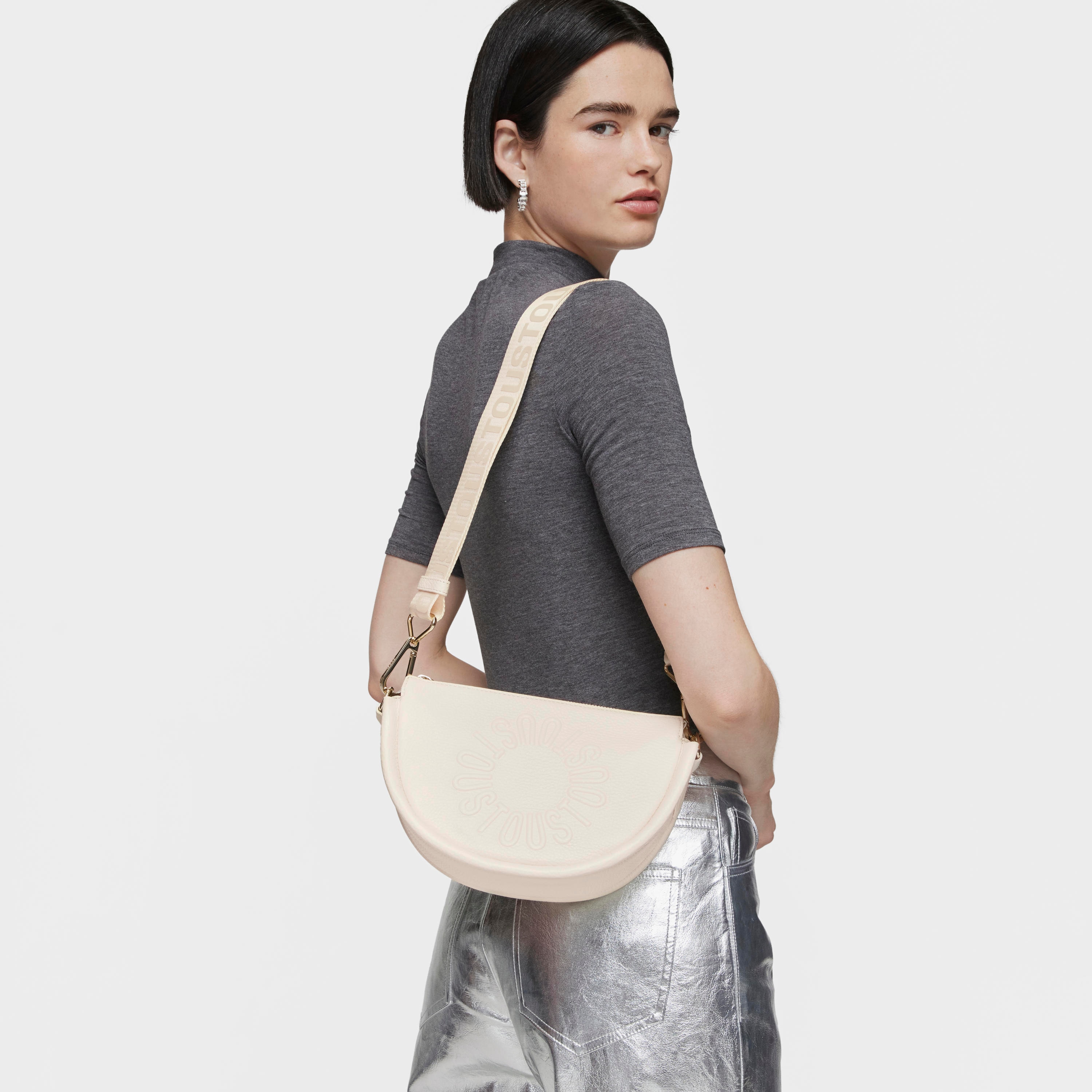 Medium beige leather Crossbody bag TOUS Miranda