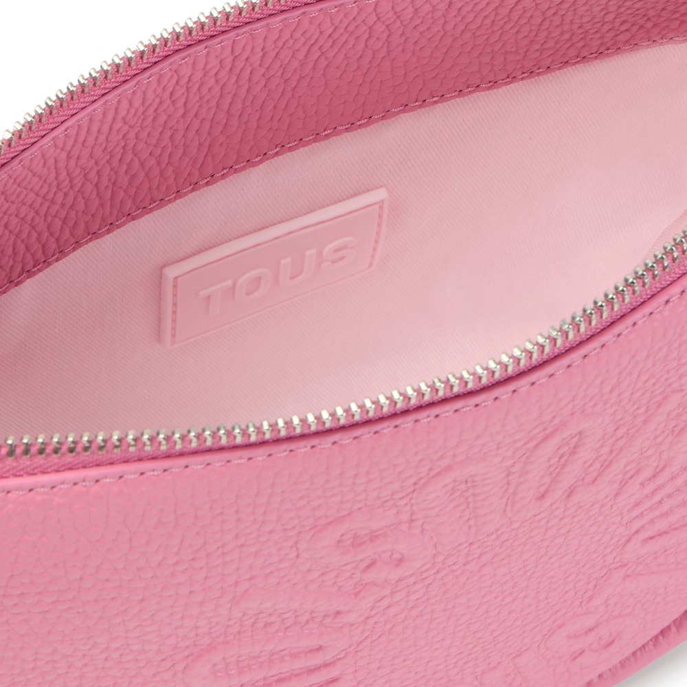 Medium dark pink leather Crossbody bag TOUS Miranda image number 2