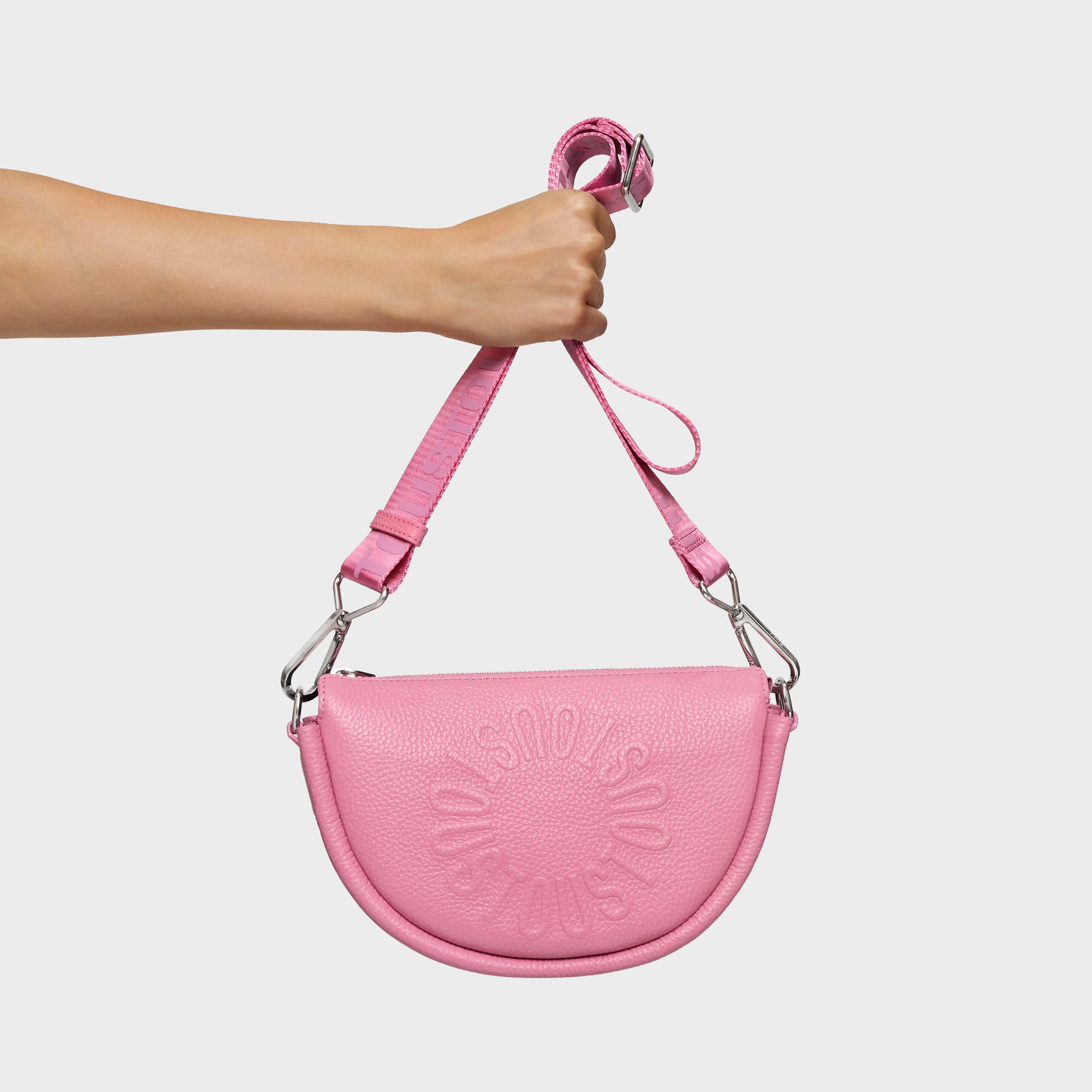 Medium dark pink leather Crossbody bag TOUS Miranda