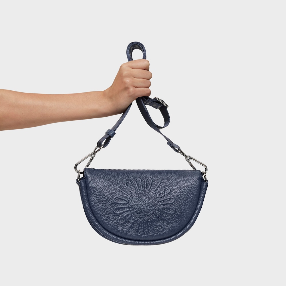 Medium navy blue leather Crossbody bag TOUS Miranda