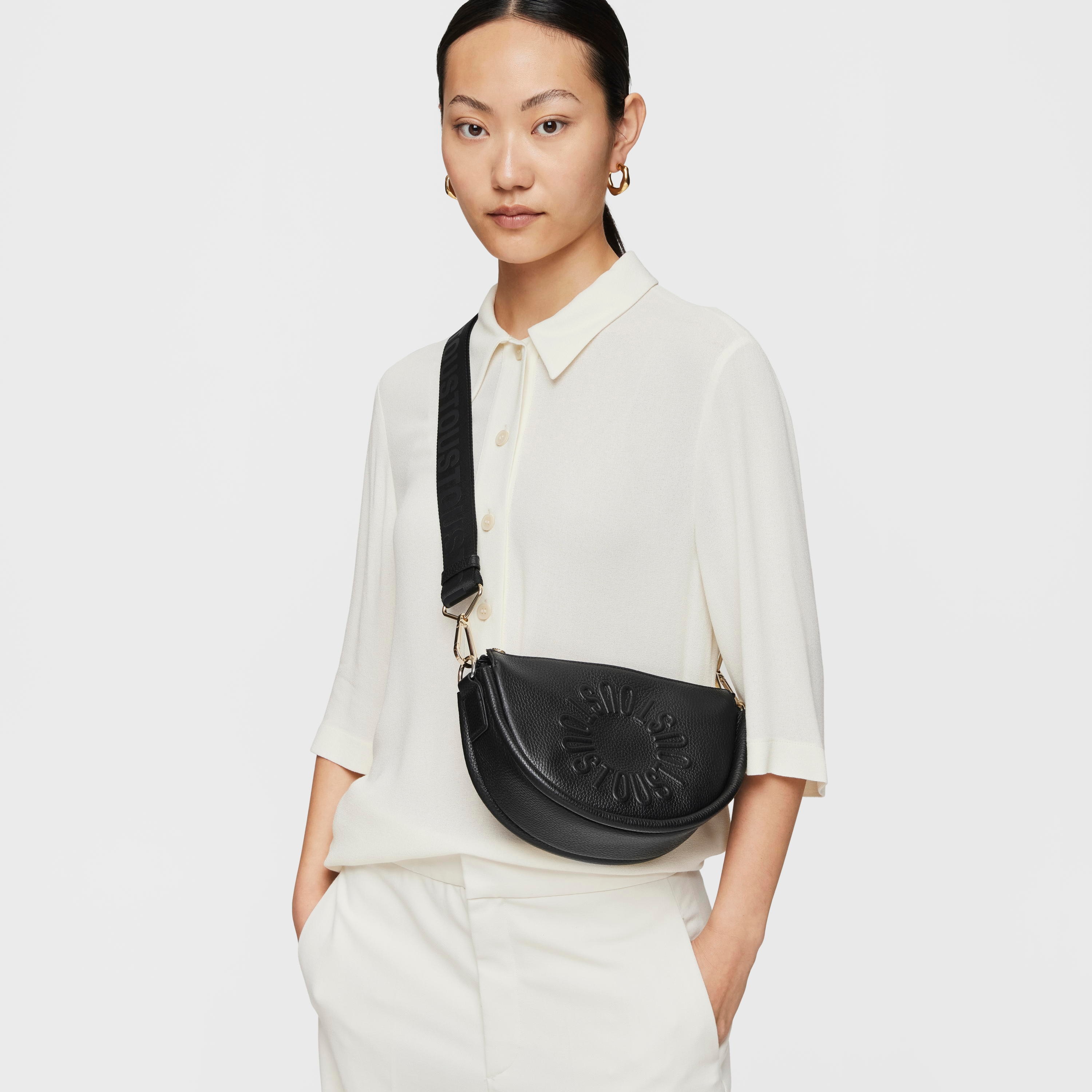 Medium black leather Crossbody bag TOUS Miranda