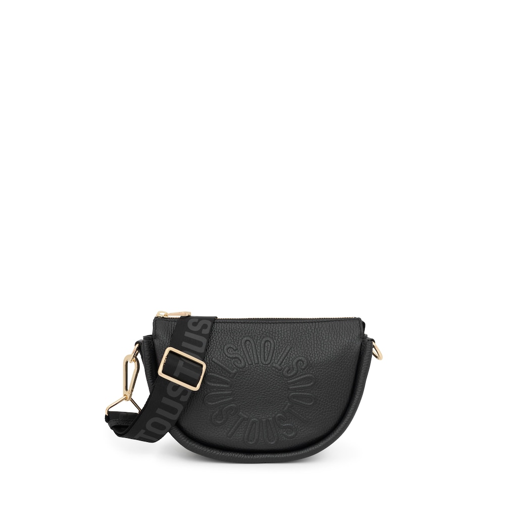Medium black leather Crossbody bag TOUS Miranda