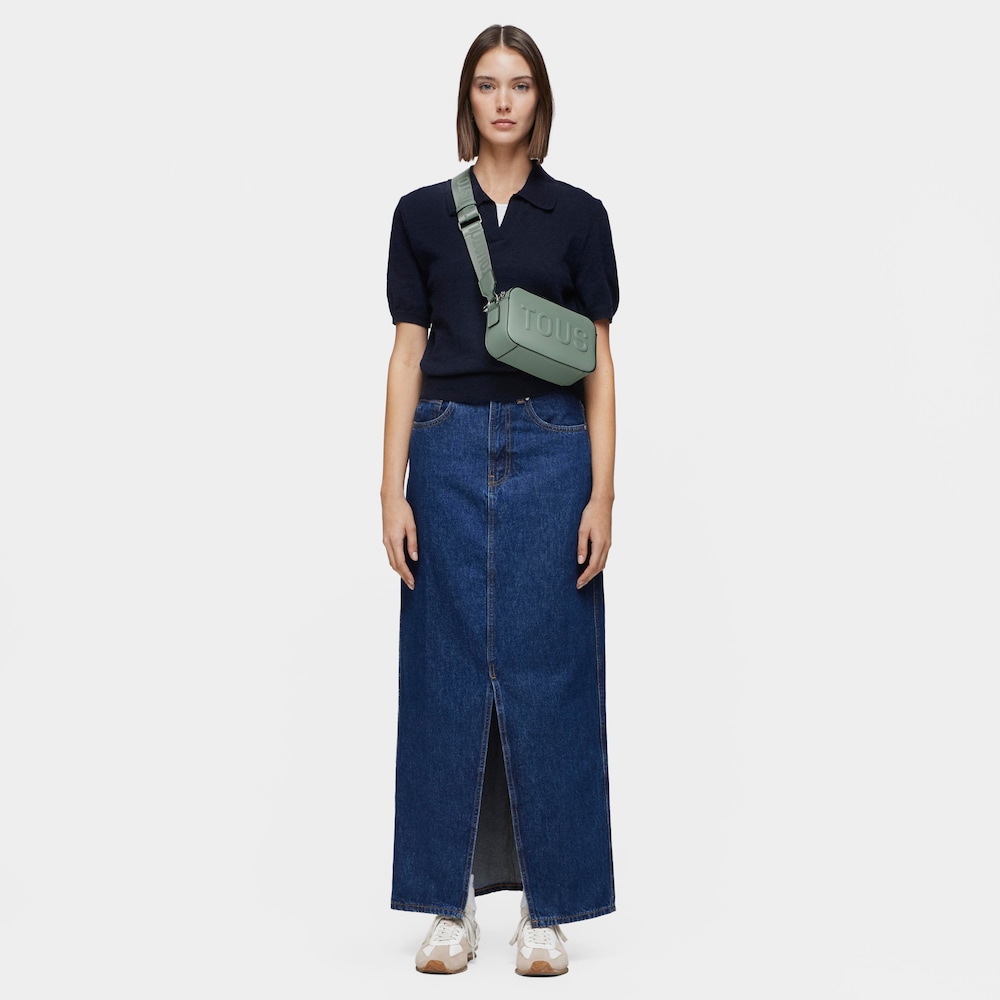 Stone gray TOUS La Rue New Crossbody reporter bag