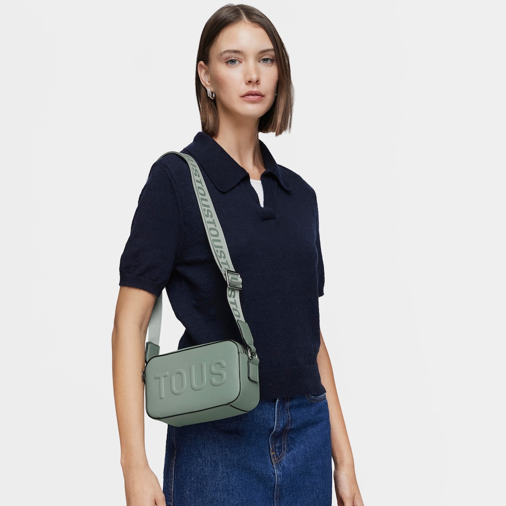 Stone gray TOUS La Rue New Crossbody reporter bag