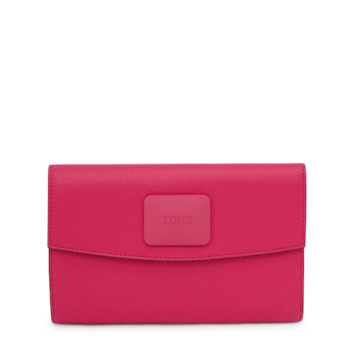 Large fuchsia-colored Flap Wallet TOUS Lucia image number 0