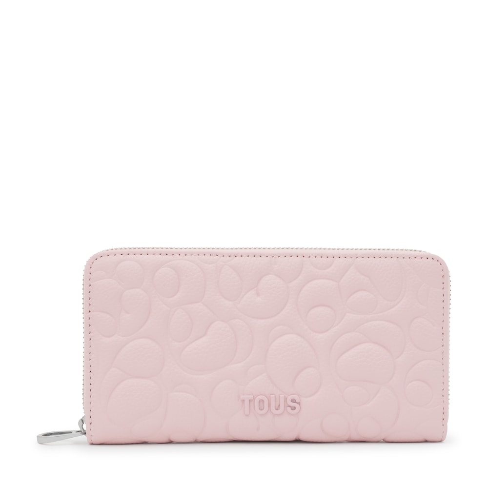 Pale pink leather Wallet TOUS Greta