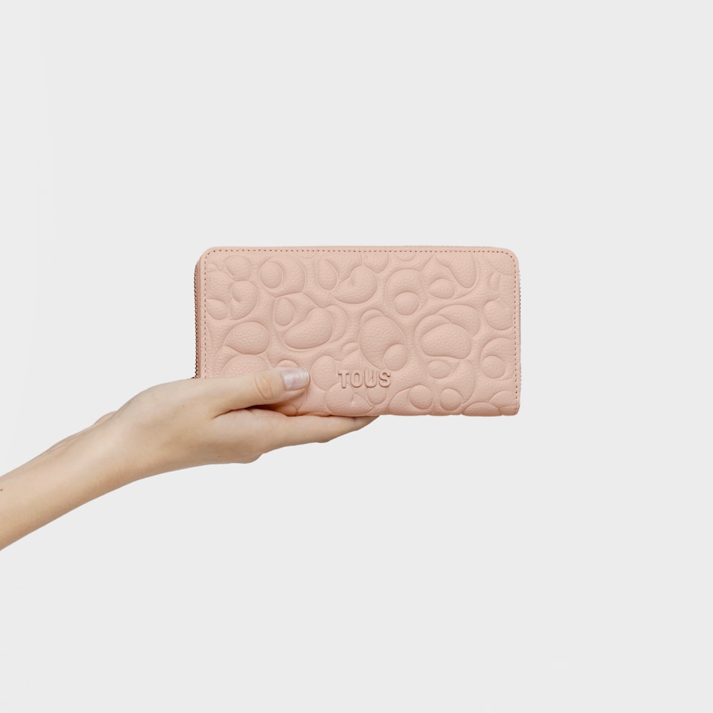 Pale pink leather Wallet TOUS Greta image number 3