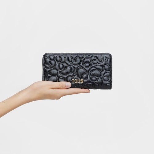 Black leather Wallet TOUS Greta