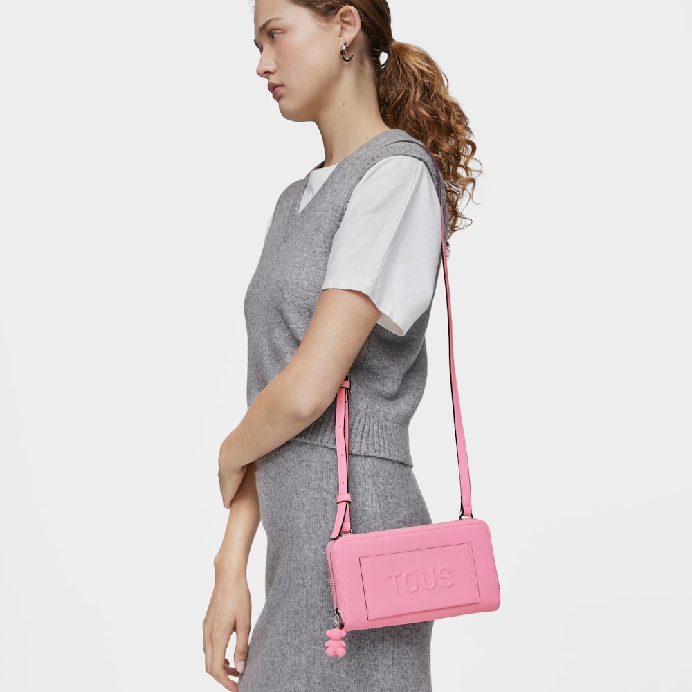 Billetera portam&oacute;vil rosa TOUS La Rue New
