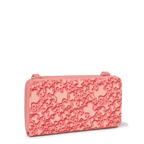 Coral-colored Wallet-cellphone case Kaos Mini Evolution