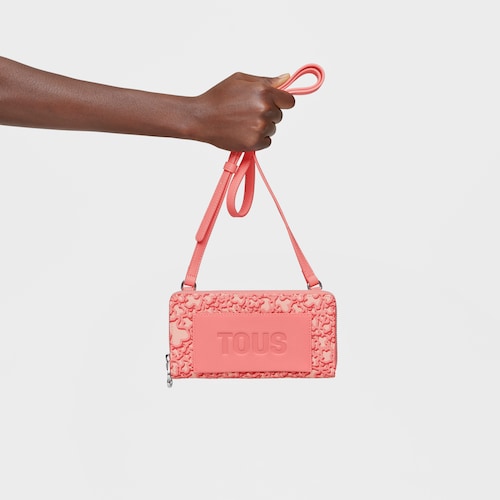 Coral-colored Wallet-cellphone case Kaos Mini Evolution