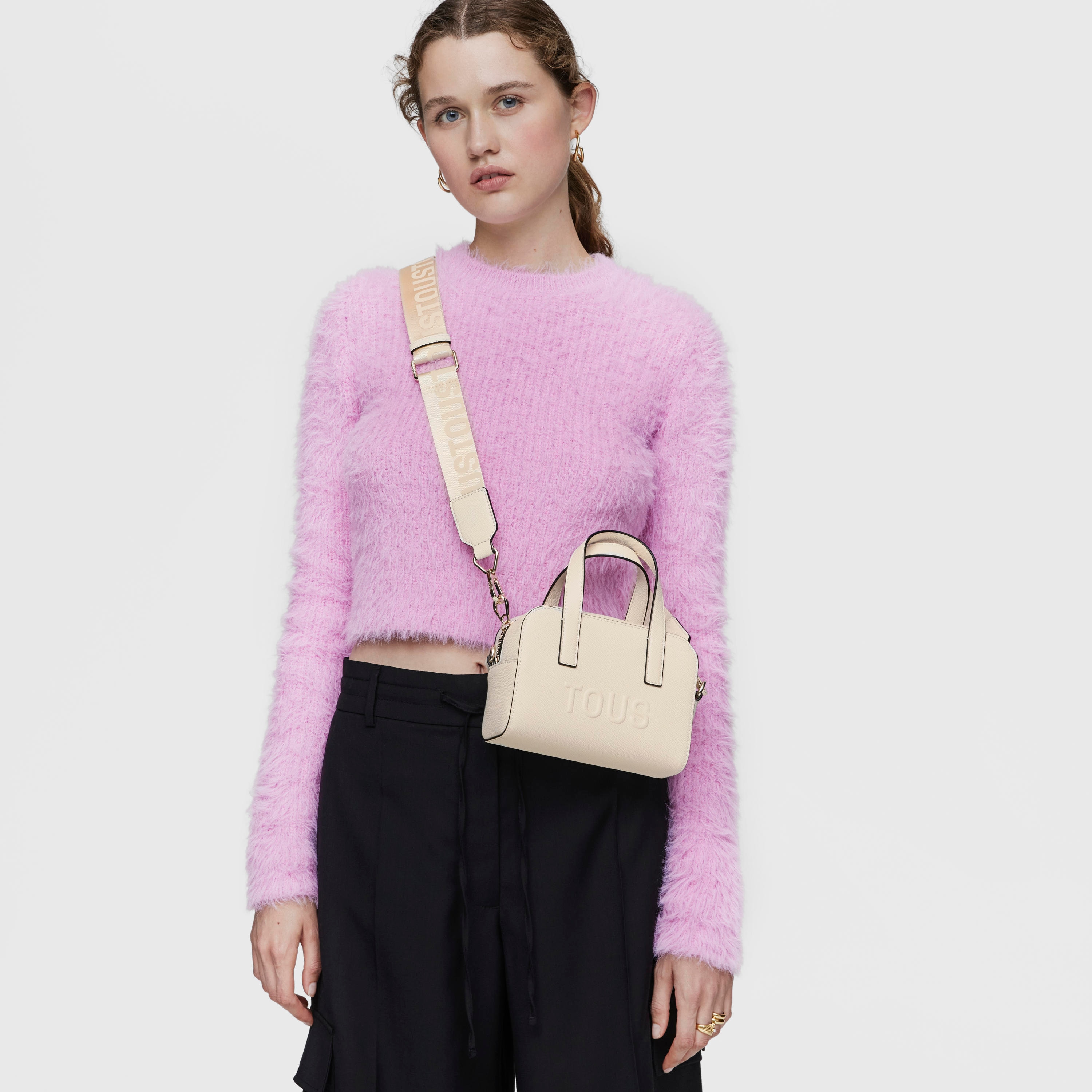 Small beige Bowling bag TOUS La Rue New