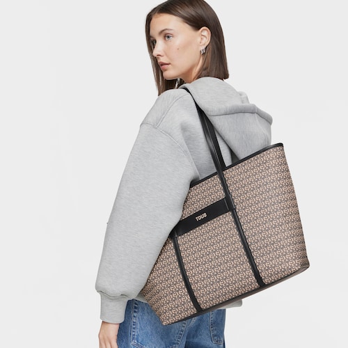 Large dark gray Tote bag TOUS MANIFESTO