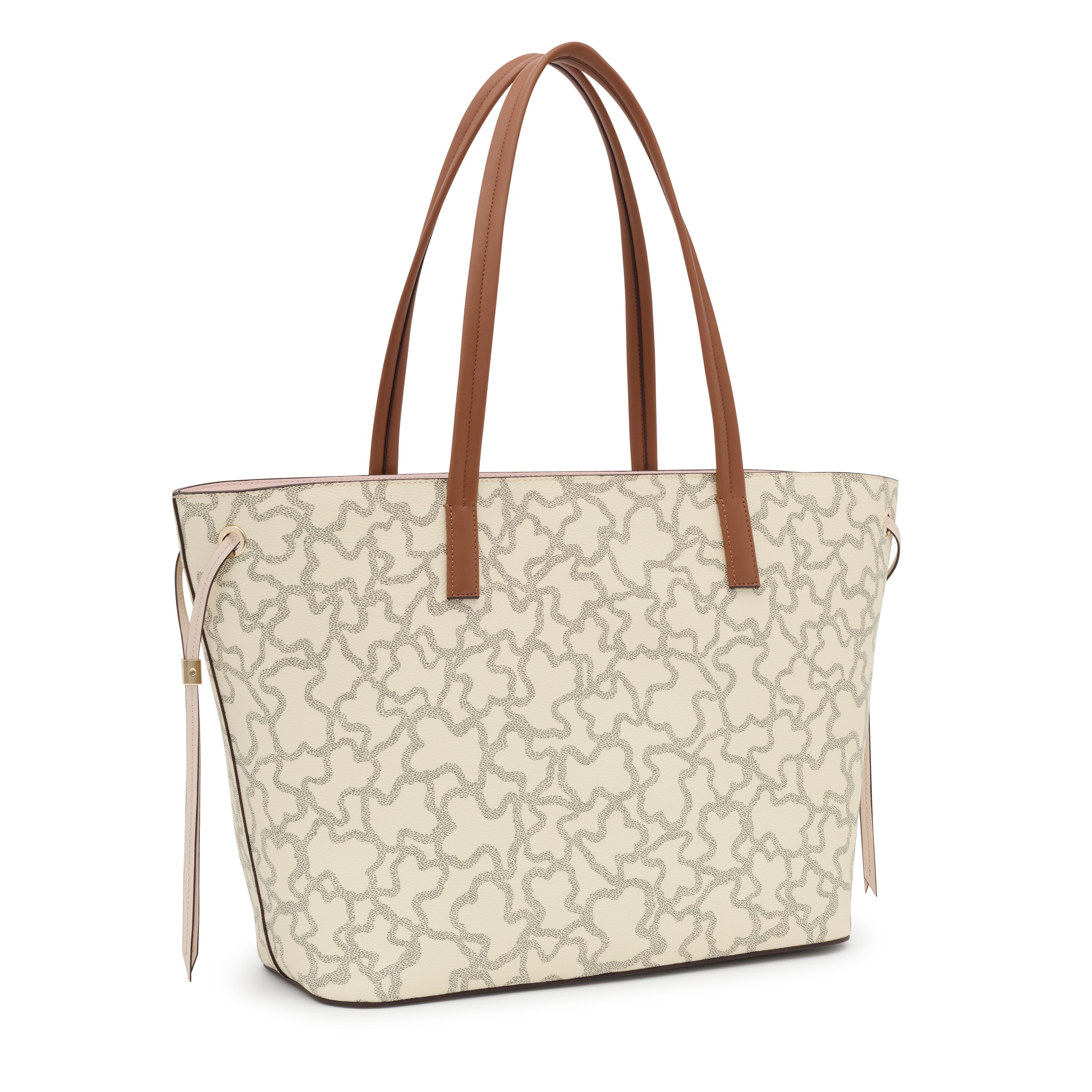 Large beige Tote bag Kaos Icon