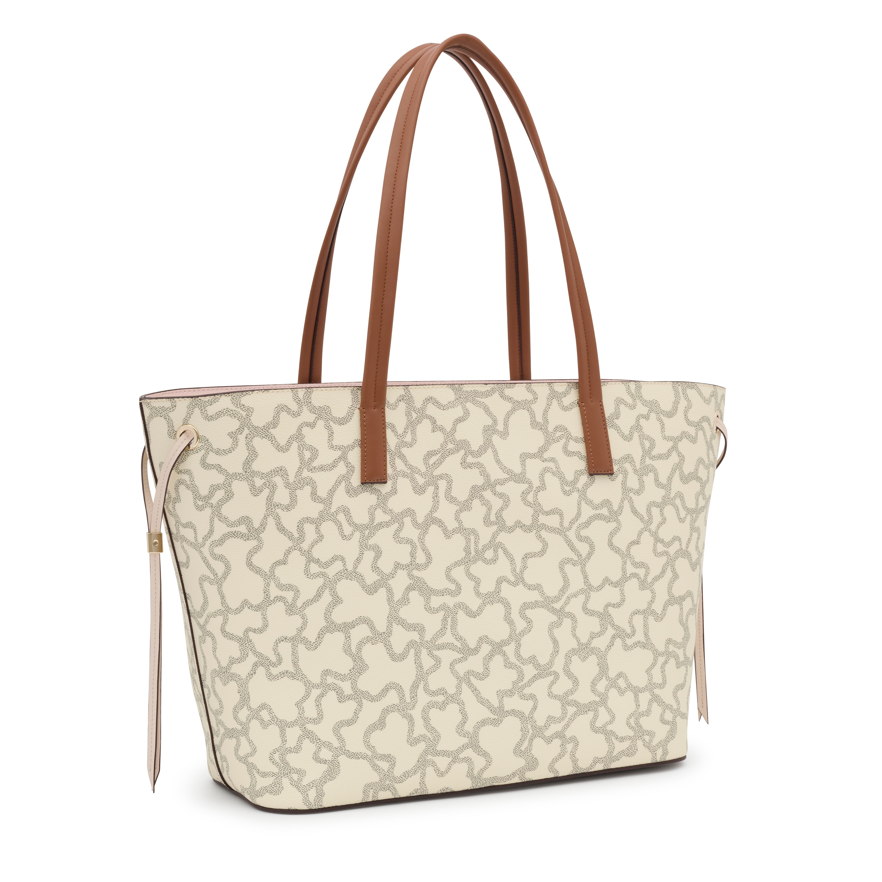 Large beige Tote bag Kaos Icon