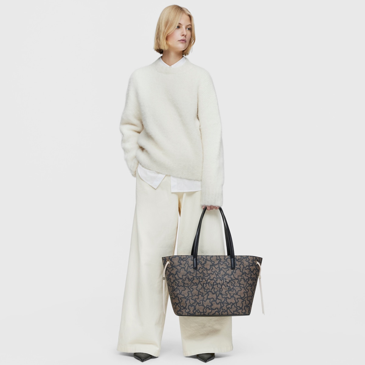 Large black Tote bag Kaos Icon