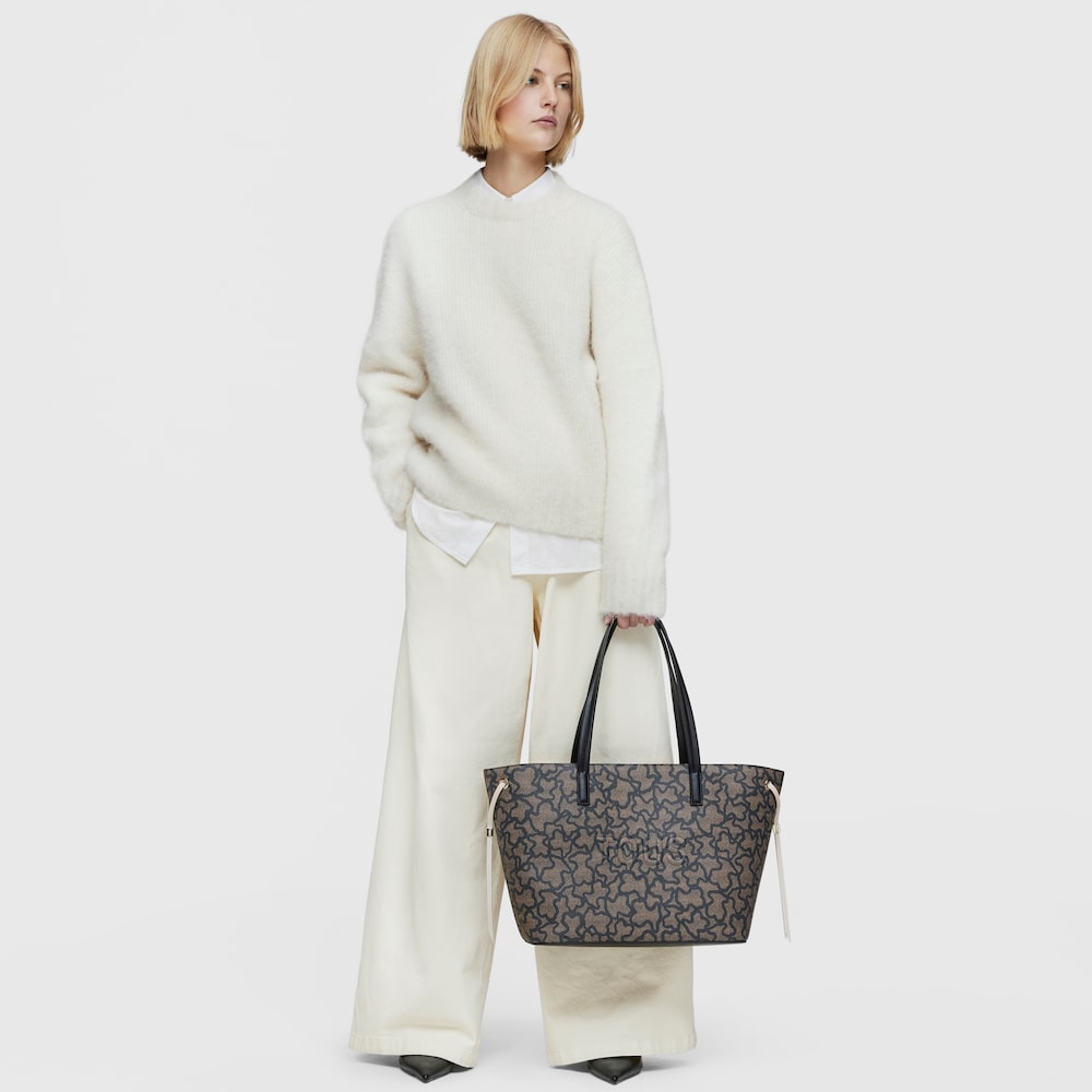 Large black Tote bag Kaos Icon
