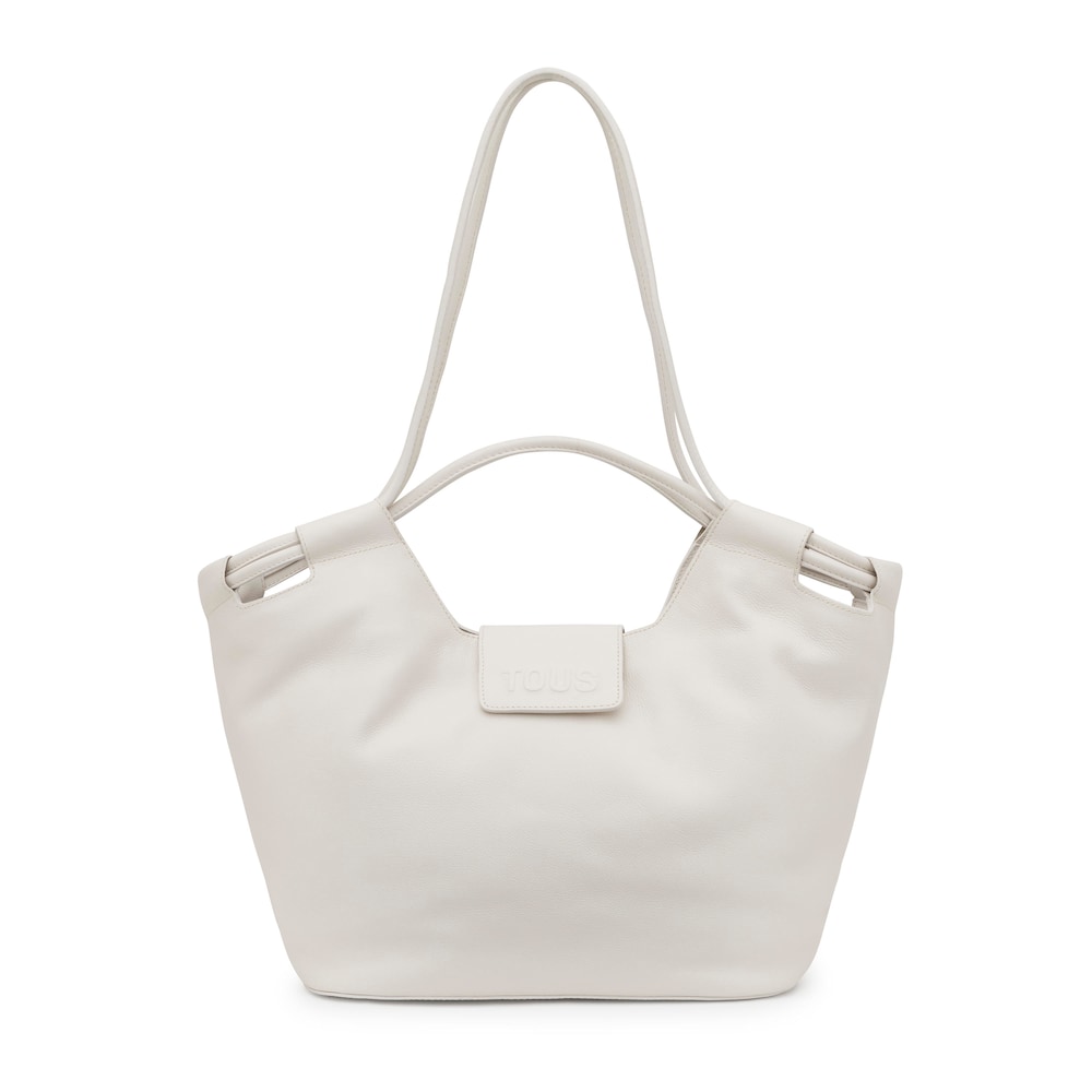 Large white leather Tote bag TOUS Sun