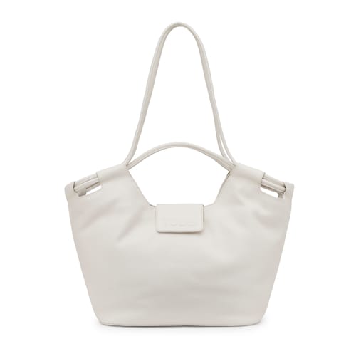 Large white leather Tote bag TOUS Sun