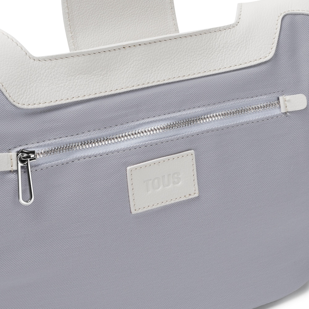 Średnia biała sk&oacute;rzana torba z rączkami TOUS Sun