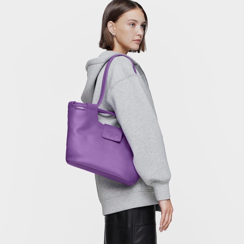Medium purple leather Tote bag TOUS Sun