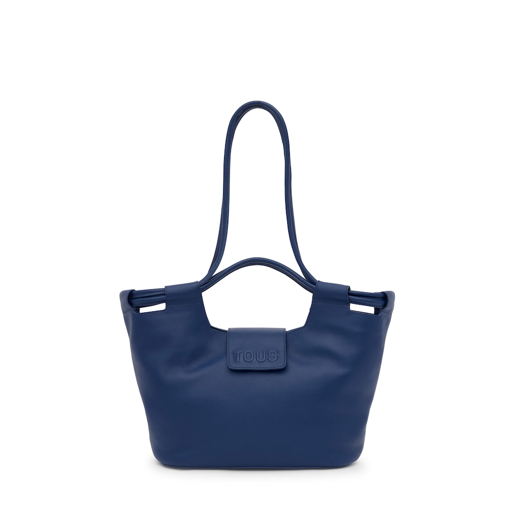 Medium navy blue leather Tote bag TOUS Sun