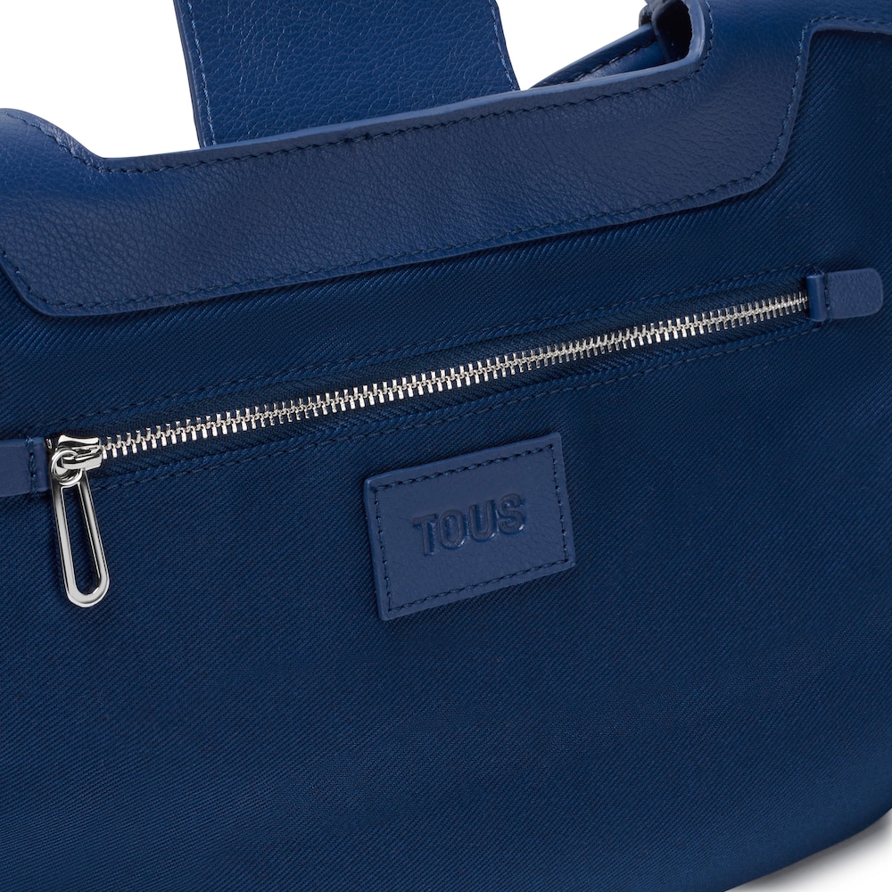 Medium navy blue leather Tote bag TOUS Sun